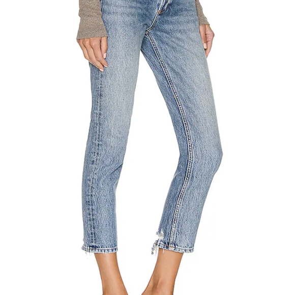 AGOLDE Riley High Rise Straight Crop In Endless - Picture 2 of 6